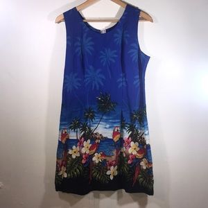 XL tropical Hawaiian print dress